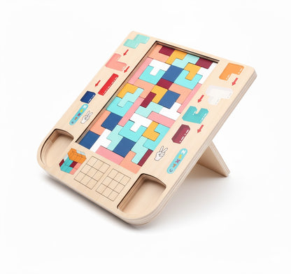 Tetris Holzpuzzle - pädagogisches Lernspiel für Kinder, Denk- und Logikspiel aus Holz